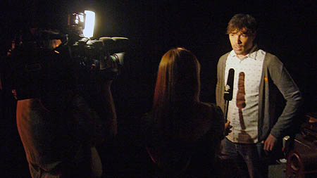 TV crew interviews Rich Terfry