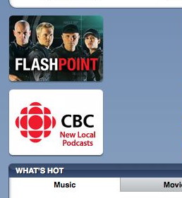 ‘Flashpoint’ ad atop ad for CBC: ‘New local podcasts’