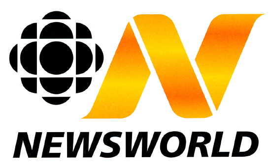 CBC logo alongside wavy orange N. NEWSWORLD