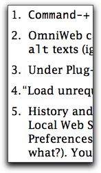 Quotation mark hung in margin between number and text