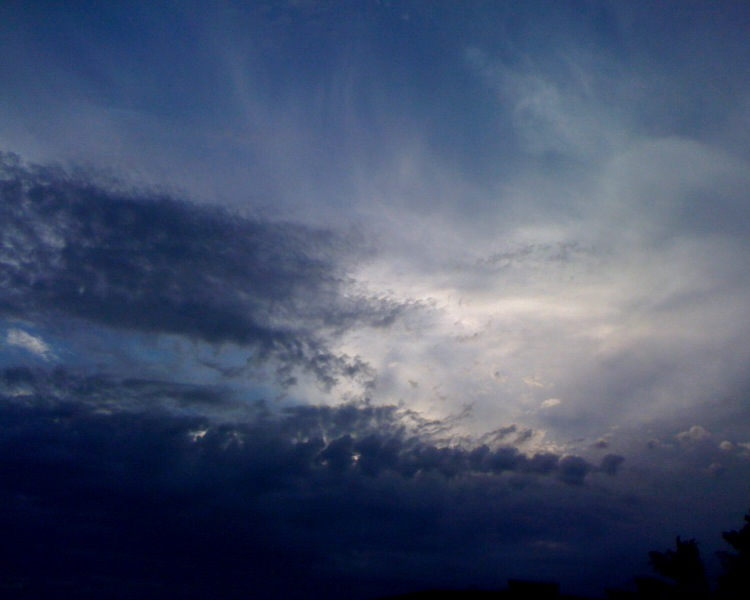 Cloudy, dusky sky at sunset