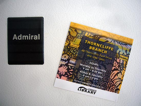 Fridge magnet for Thorncliffe library showing Islamic carpet design