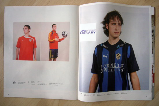 RFID tag stuck on one side of two-page photo spread