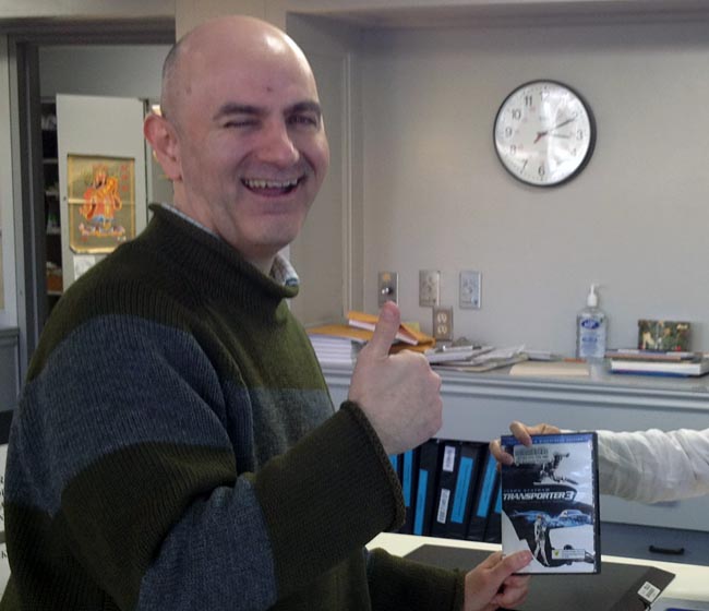 Me handing back ‘The Transporter 3’ at Queen/Saulter