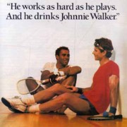 ‘He works as hard as he plays. And he drinks Johnnie Walker’