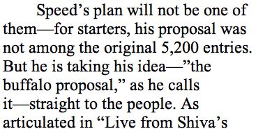 ‘But he is taking his idea—”the buffalo proposal,” he calls it—’