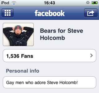 Screenshot: Bears for Steve Holcomb