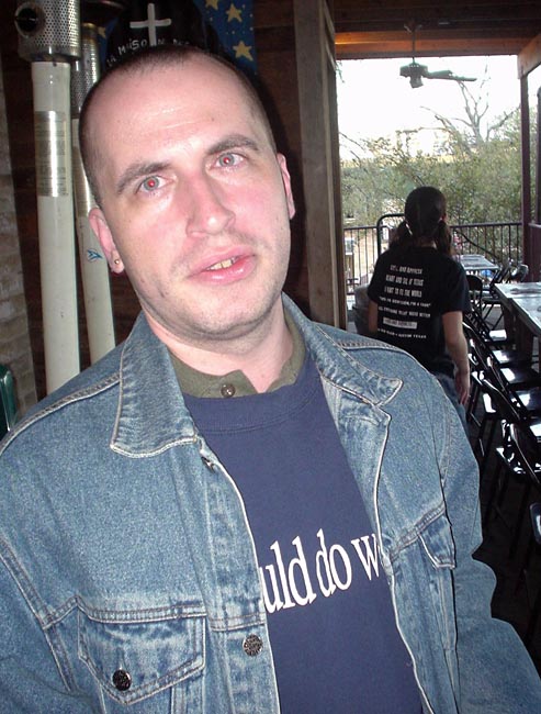 Brad Graham in T-shirt and jean jacket